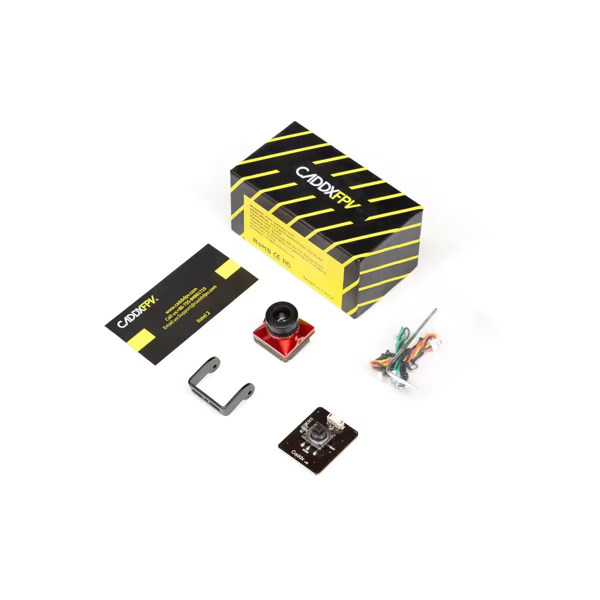 Caddx Ratel 2 V2 FPV Camera Ratel2 2.1mm Lens 16-9/4-3 NTSC/PAL Switchable With Replacement Lens Micro FPV Camera Drone