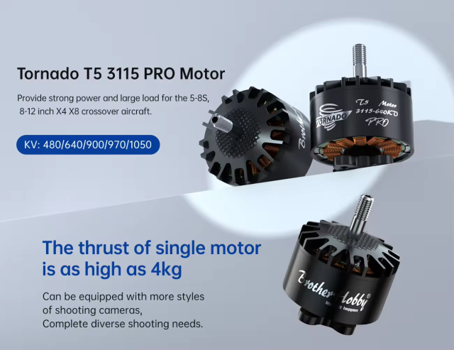 BrotherHobby Tornado T5 3115 Brushless Motor 480KV/640KV/900KV/1050KV