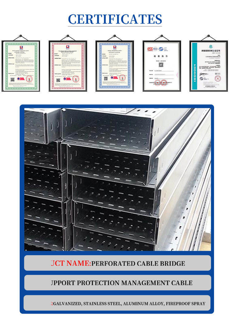 Engineering perforated cable tray outdoor waterproof galvanized cable tray