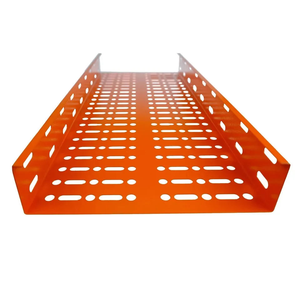 SS304 SS316L stainless steel flame retardant perforated cable tray system heavy weight perforated type