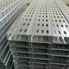 Hot dipped galvanized steel perforated cable tray system, custom made for outdoor use