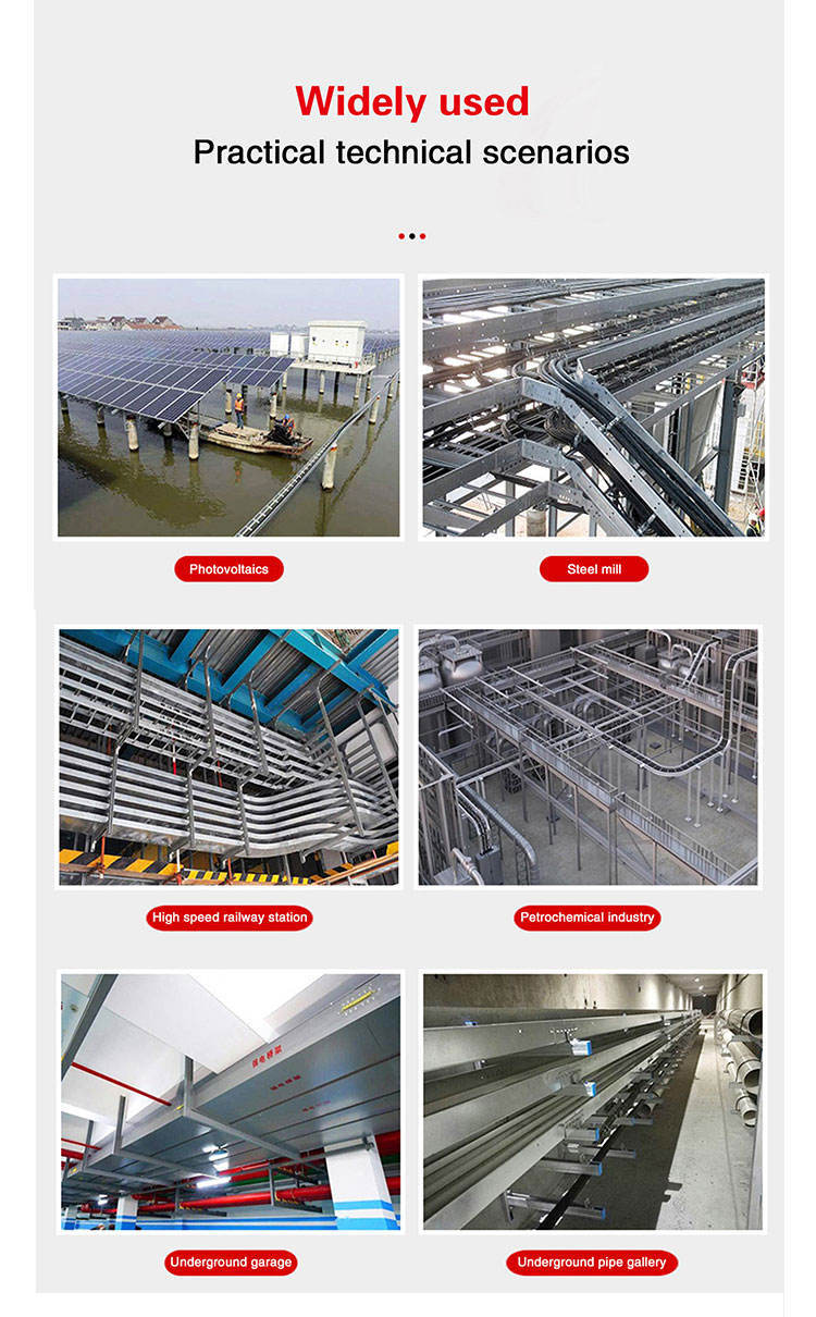Cable tray, 100-100mm perforated cable tray, galvanized sheet