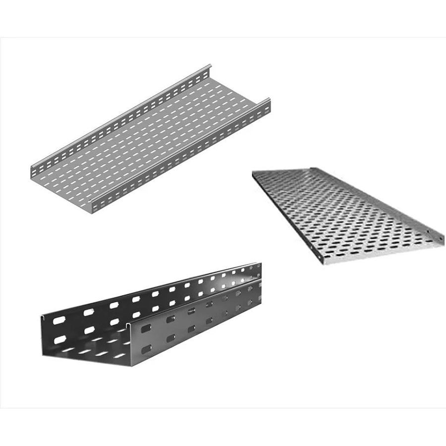SS304 SS316L stainless steel flame retardant perforated cable tray system heavy weight perforated type