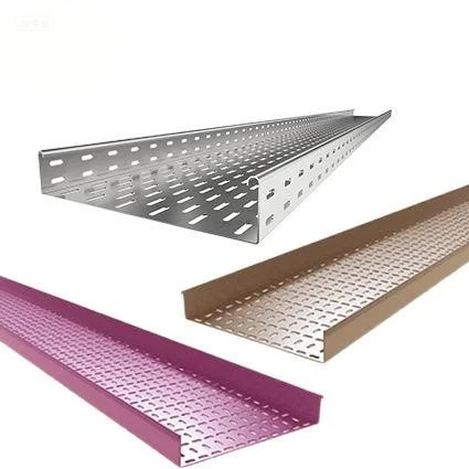 Oem Custom Black Metal Stainless Steel Perforated Cable Tray Desk Management Cords Baskets Cord Holders Cable Organizer