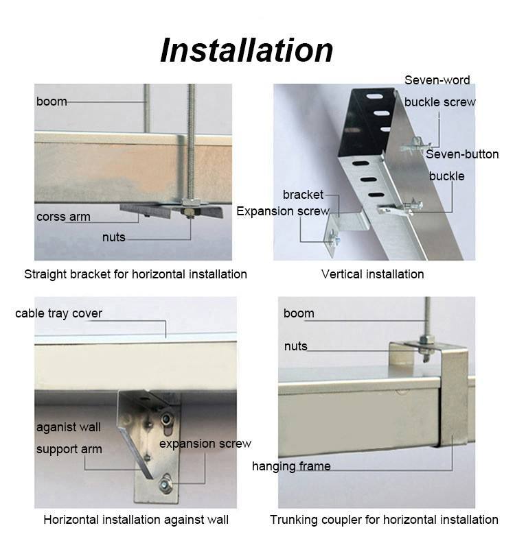 100x50 Aluminum Wall Wire Cover Trunking for Cable Metal Vertical Slotted Duct Floor Cable Trunking