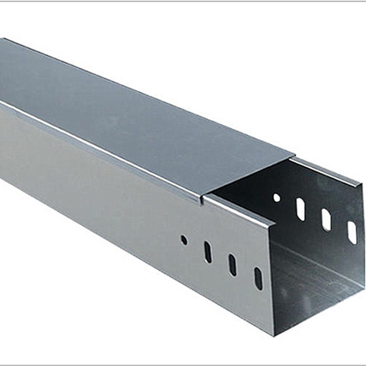 100x50 Aluminum Wall Wire Cover Trunking for Cable Metal Vertical Slotted Duct Floor Cable Trunking