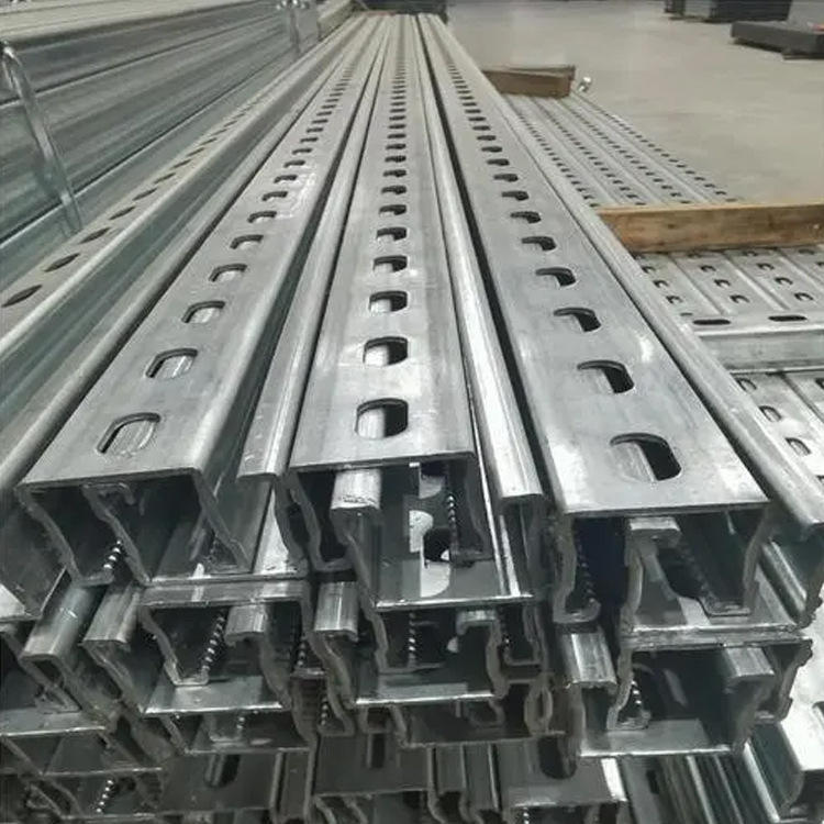 Soporte de montaje de panel fotovoltaico solar aleación de aluminio único pilar canal de acero 4 pulgadas 41x41 galvanizado en forma de U de canal de acero
