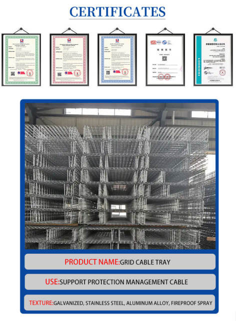 50mm100mm Customized Fireproof Metal Galvanized Surface Treatment Wire Mesh Basket Cable Tray