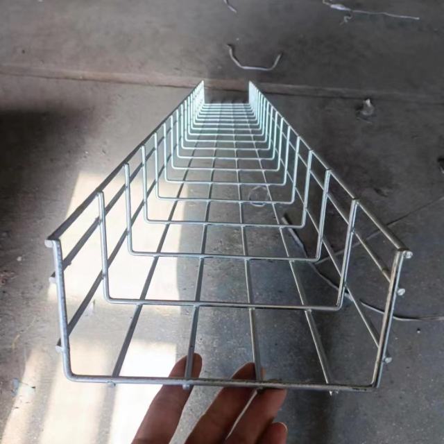Stainless Steel Wire Mesh Cable Trays and Accessories Under Desk Cable Management Trays Pre-Galvanized Wire Mesh Cable Trays