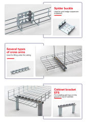 Stainless Steel Basket Bracket Wire Mesh Cable Bracket