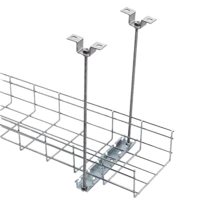 200mm 100mm size basket mesh galvanized steel wire cable tray