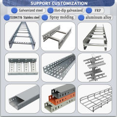 High Quality Material Customized Size Smooth Galvanized Steel Basket Wire Mesh Cable Tray