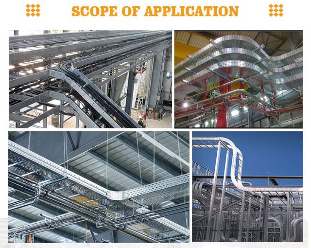 Structured Wiring Heavy Duty Straight Steel Galvanized Cable Tray Cable Trunking Sizes