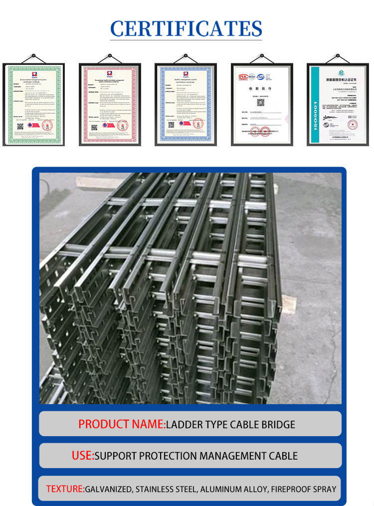High quality galvanized steel cable ladder bridge