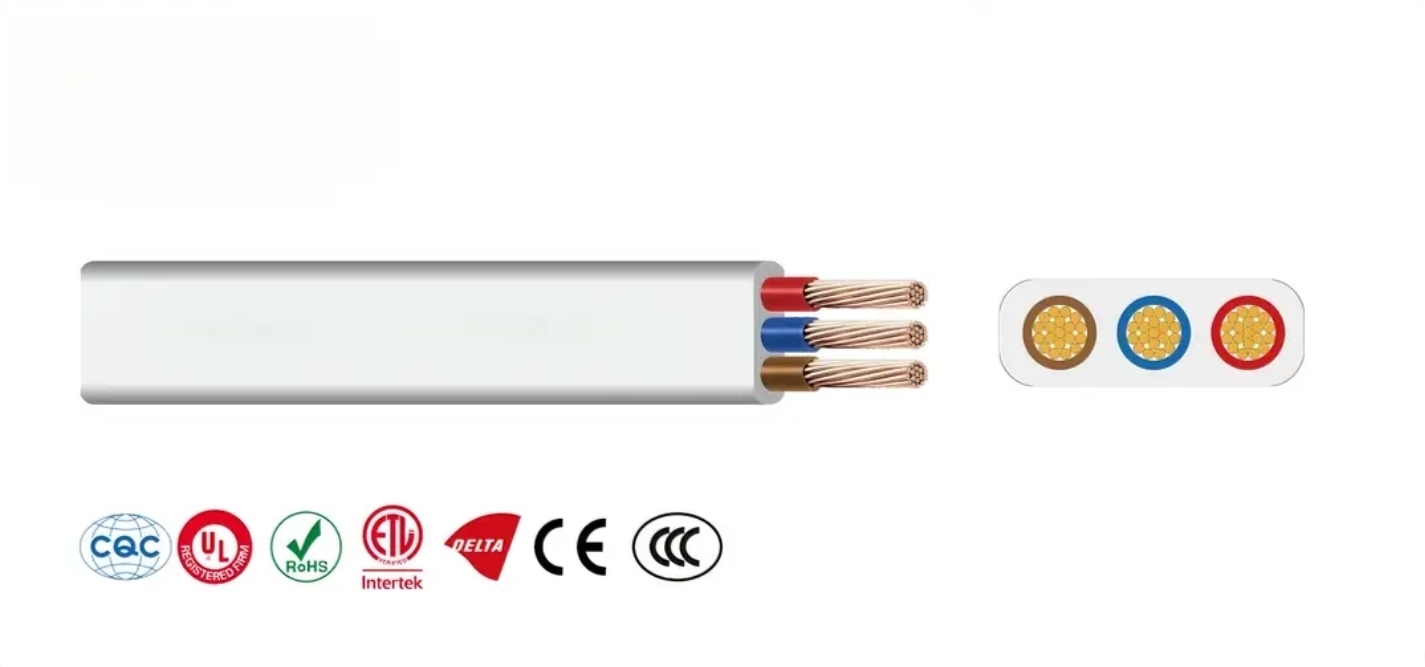 BVVB PVC insulated and PVC sheathed flat cable