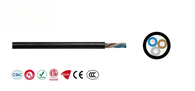 NYY-0 PVC insulated, PVC sheathed, non-grounded European standard power cable