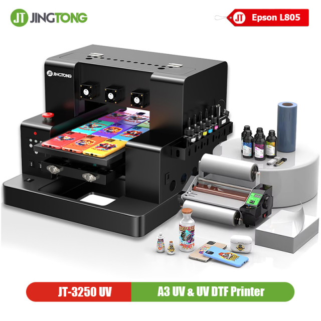 Compact Hybrid A3 L805 UV Flatbed Cylinder Printer