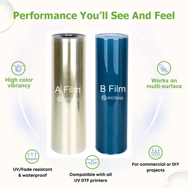 Premium UV DTF AB Film – Polymer Cold Transfer Film with High Ink Absorption & Waterproof for Any UV Printers