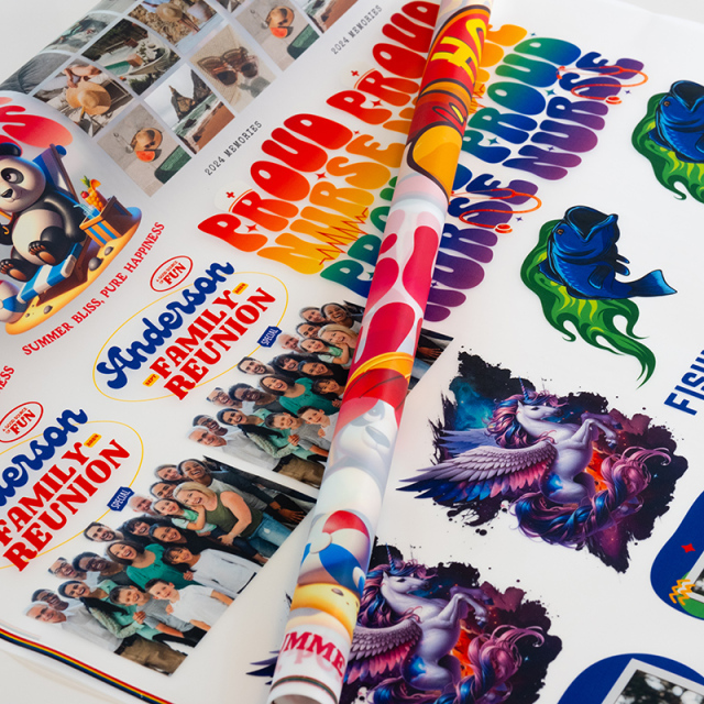 High Glossy DTF Transfer Film – Brighter Colors & Soft Touch Clear Cold Peel PET Film for Premium T-Shirt Designs