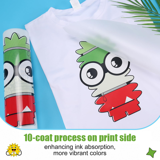 High Glossy DTF Transfer Film – Brighter Colors & Soft Touch Clear Cold Peel PET Film for Premium T-Shirt Designs