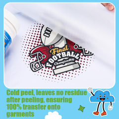 High Glossy DTF Transfer Film – Brighter Colors & Soft Touch Clear Cold Peel PET Film for Premium T-Shirt Designs