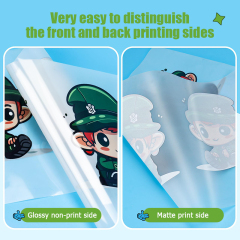 High Glossy DTF Transfer Film – Brighter Colors & Soft Touch Clear Cold Peel PET Film for Premium T-Shirt Designs