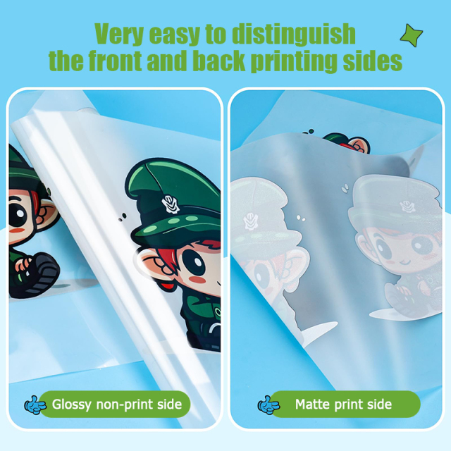 High Glossy DTF Transfer Film – Brighter Colors & Soft Touch Clear Cold Peel PET Film for Premium T-Shirt Designs