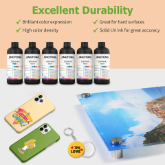 Universal LED UV Curable  Ink Compatible with UV & UV DTF Printers