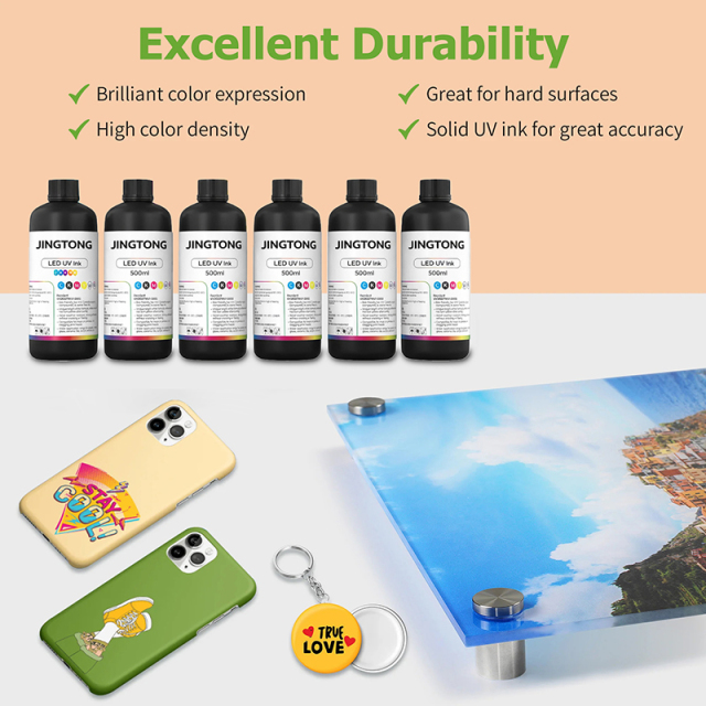 Universal LED UV Curable  Ink Compatible with UV & UV DTF Printers