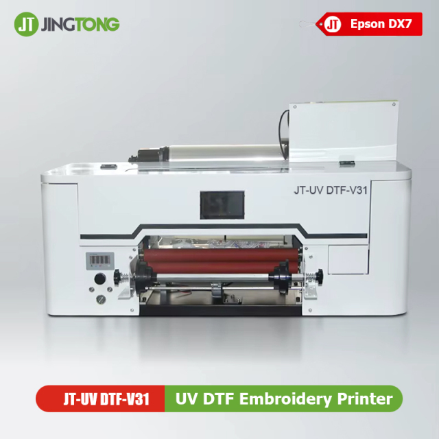 A3 Desktop UV DTF Printer for 3D Crystal Label & Embroidery Effect Printing