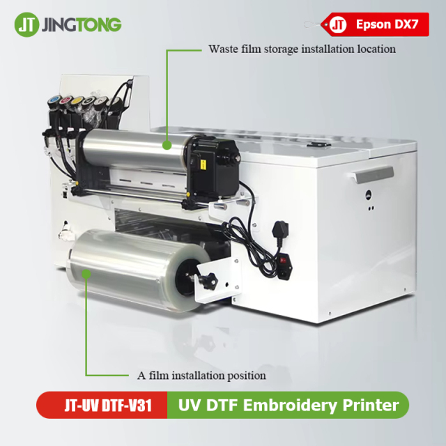 A3 Desktop UV DTF Printer for 3D Crystal Label & Embroidery Effect Printing
