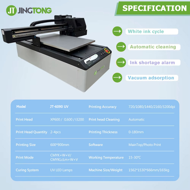 6090 UV Flatbed Printer with Epson XP600 / i1600 / i3200 – High Precision UV LED Printing Machine