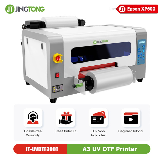 A3 UV DTF Printer UV Sticker Golden Foil Film Transfer Printing Machine for Glass, Wood, Leather