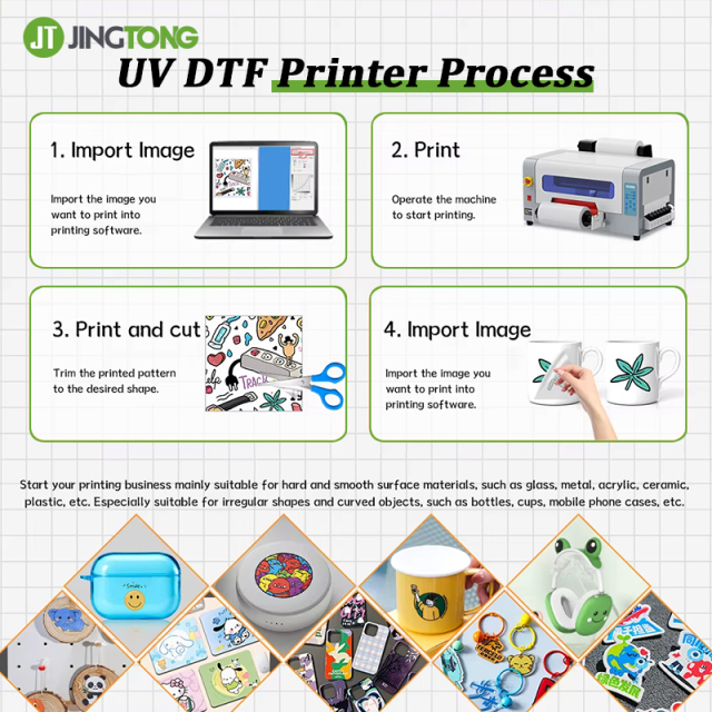 A3 UV DTF Printer UV Sticker Golden Foil Film Transfer Printing Machine for Glass, Wood, Leather