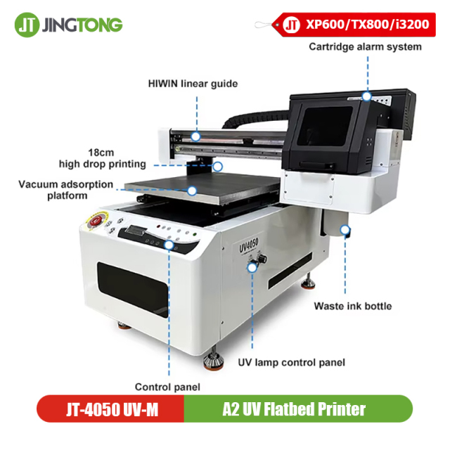 4050 A2 UV Flatbed Printer with Dual Epson XP600 for Wood, Metal, Tumbler Printing