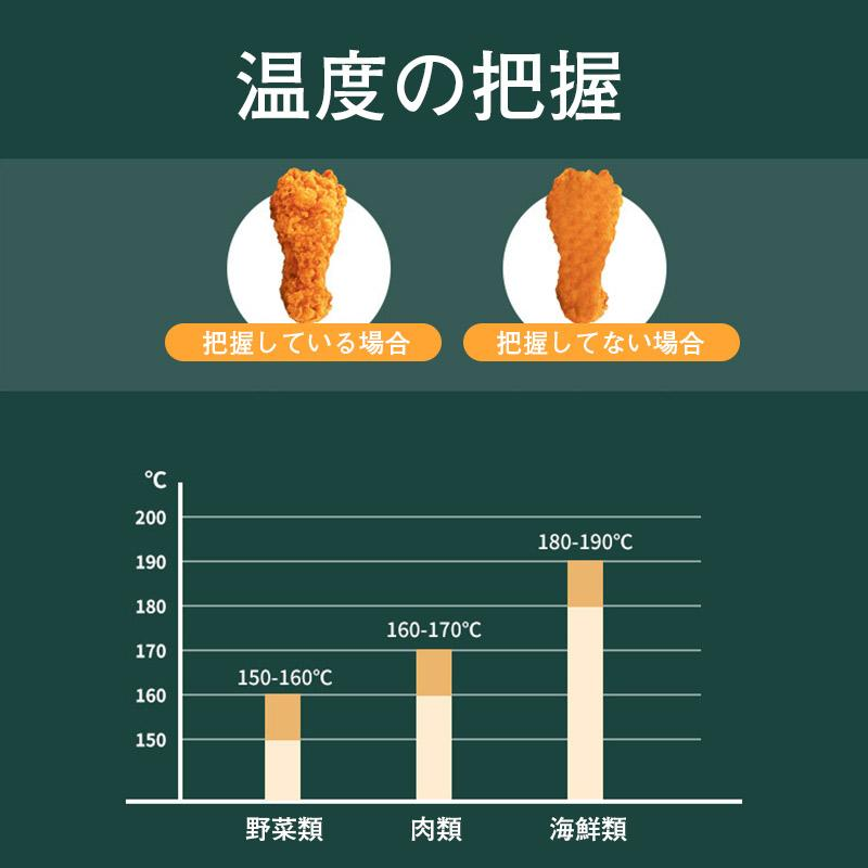 天ぷら鍋 温度計付き 24cm 揚げ鍋 両手鍋 揚げ鍋 鍋 揚げ物 調理器具 蓋付 料理鍋 料理 揚げ物用