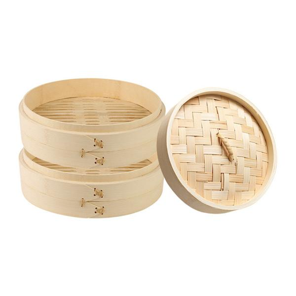 せいろ 蒸し器 蒸篭 天然竹 中華せいろ セイロ せいろフタ×1 せいろ身×2 身＆蓋 セット 21cm 竹製 蒸籠 蒸し 点心 蒸し野菜 小籠包 ヘルシー 家庭用