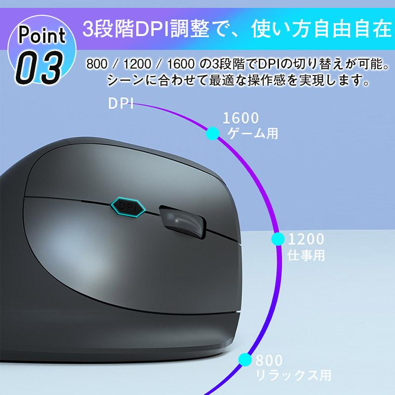 マウス ワイヤレス Bluetooth 無線 DPI調節 人体工学 ワイヤレスマウス 充電式 Mac PC パソコン usb ノートパソコン まうす