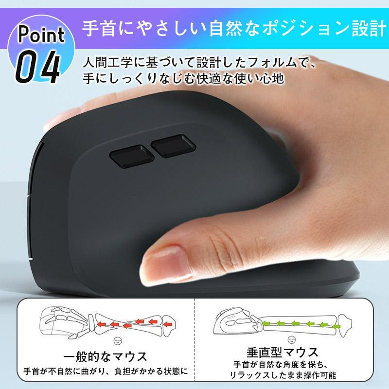 マウス ワイヤレス Bluetooth 無線 DPI調節 人体工学 ワイヤレスマウス 充電式 Mac PC パソコン usb ノートパソコン まうす