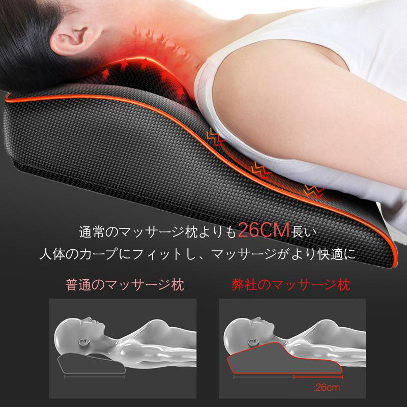 マッサージ器 多機能マッサージ枕 ネックマッサージャー 小型 温熱ヒーター 電熱 首 背中 肩 揉み玉 車載 家庭用