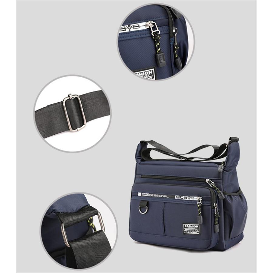 ショルダーバッグ メンズ 多収納バッグ レディース 軽量 男女兼用 即納 メッセンジャーバッグ 大容量 防水撥水 多ポケット 斜め掛け カジュアル 送料無料