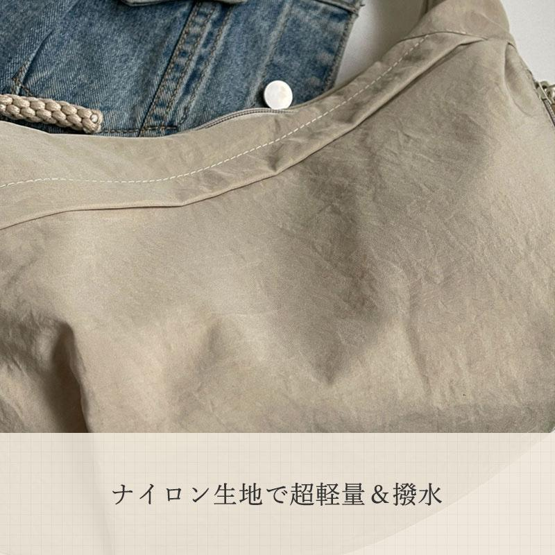 ショルダーバッグ レディース 軽い ナイロン 斜めがけバッグ 大きめ 大容量 軽量 b5 三日月型 カバン バッグ 旅行 おしゃれ