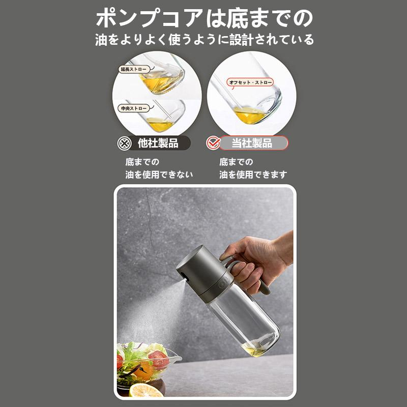 オイルスプレー オリーブオイル スプレー 120° 耐熱ガラス 霧吹き 料理用 油 スプレー 調理用オイルミスター 噴霧器ボトル 新生活