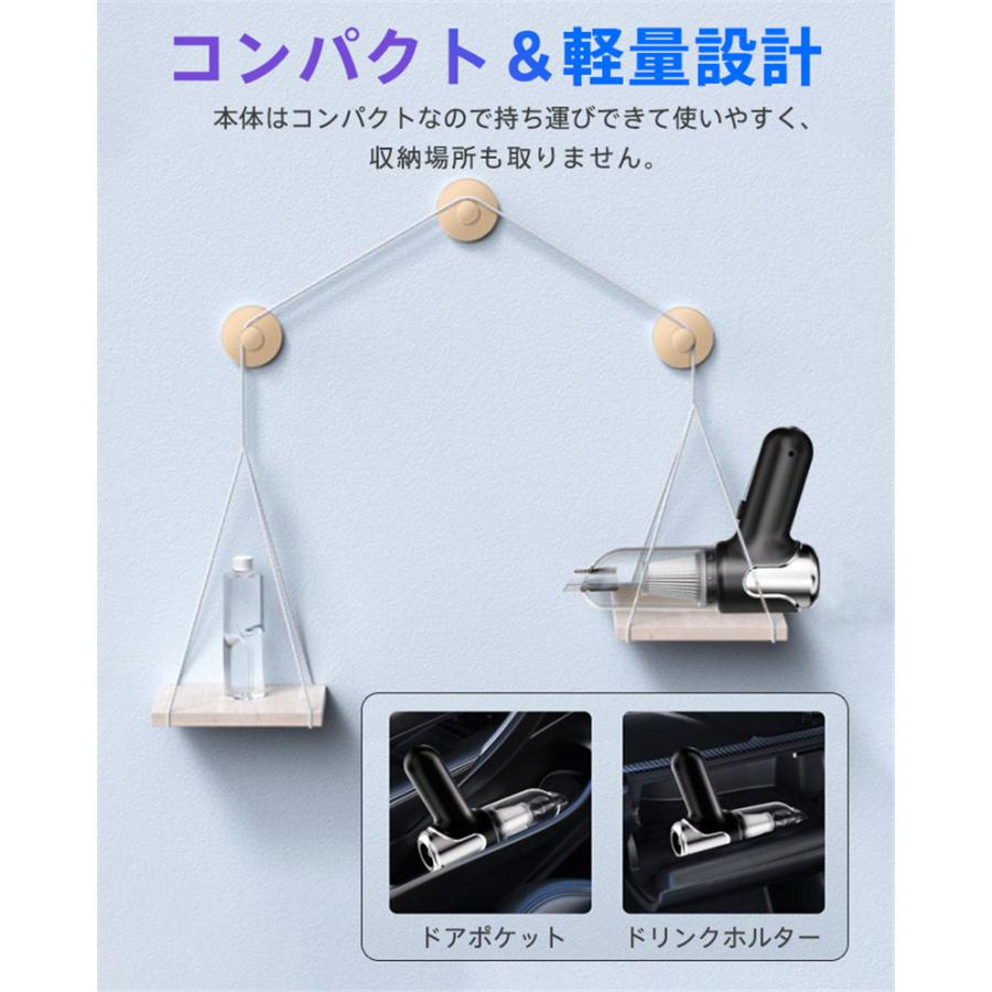 ハンディークリーナー 掃除機 コードレス サイクロン 32000pa 4WAY 強力吸引 超軽量 吹き付け 家庭用 車載 USB充電式 ダニ 静音