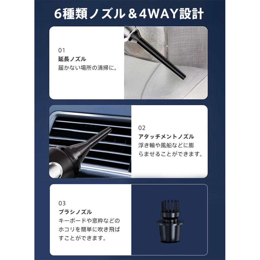 ハンディークリーナー 掃除機 コードレス サイクロン 32000pa 4WAY 強力吸引 超軽量 吹き付け 家庭用 車載 USB充電式 ダニ 静音