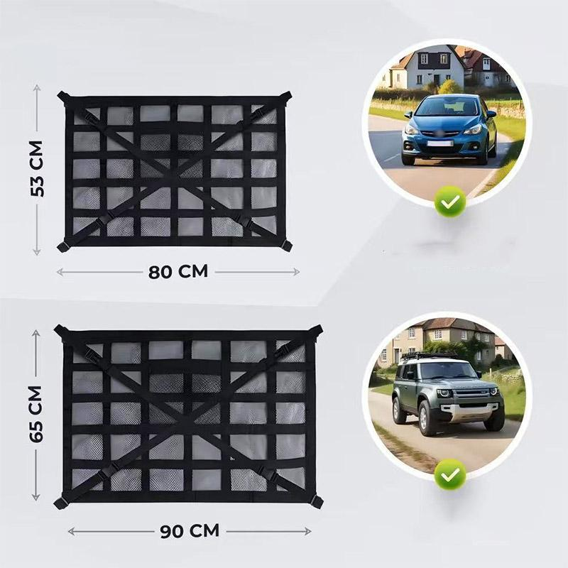 車用 天井 収納 ネット ルーフ キャンプ アウトドア 車内 車中泊 SUV 荷物 レジャー 温泉 旅行 帰省 ドライブ スキー スノーボード