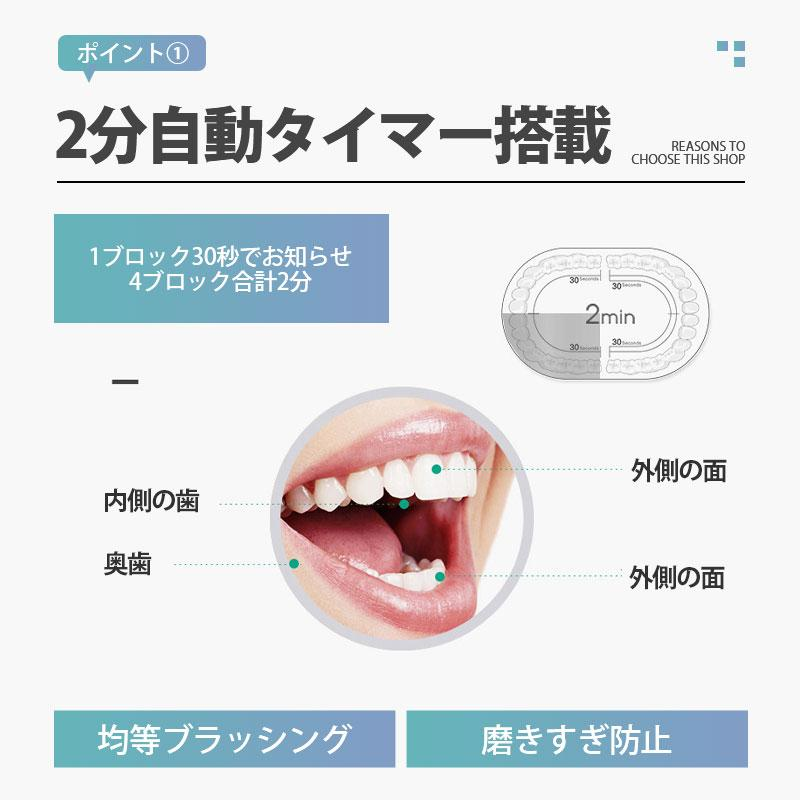 電動歯ブラシ 替えブラシ 音波歯ブラシ 充電式 本体 超音波 歯ブラシ IPX7 防水設計 歯磨き 静音 強力 おしゃれ 携帯 口臭予防 歯石予防 子供 大人