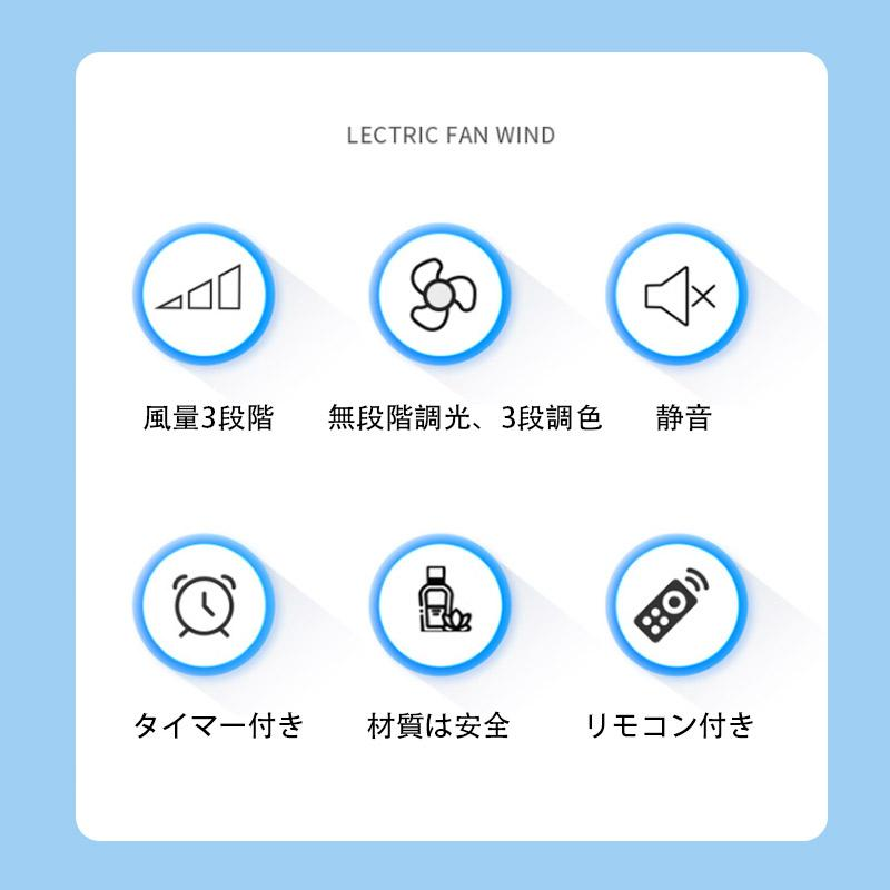 シーリングファンライト 調色調光 LED ファン付き照明 リモコン付き 口金E26対応 風量3段階 角度調節 扇風機 大風量 静音
