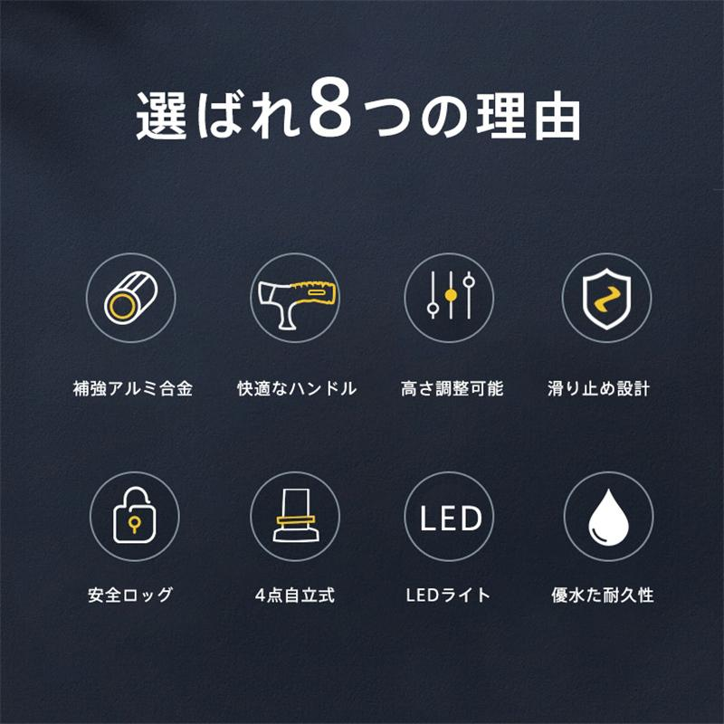 杖 4点杖 介護 自立式 ステッキ ライト付き 歩行補助 10段階調整 4本足 自立杖 伸縮式 軽量 歩行杖 滑り止め 父の日 敬老の日 女性 男性