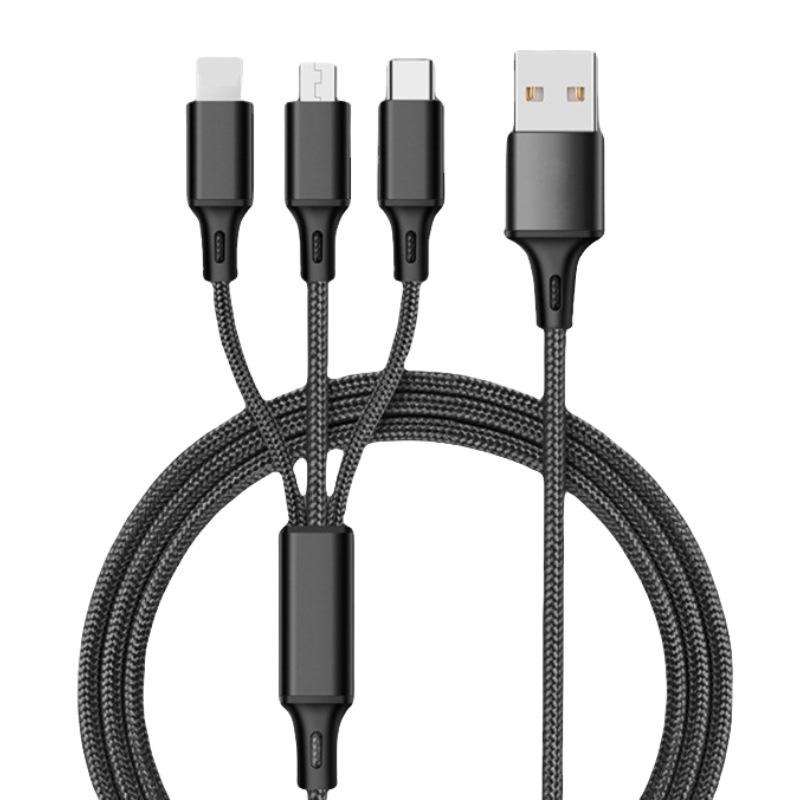 ケーブル USB Type-C 3in1 iPhoneケーブル iPhone17 Android用 micro USB Type-C 急速充電ケーブル USBケーブル 高耐久ナイロン モバイルバッテリー 充電器